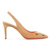 Middenbruine Suède Pumps Santoni , Orange , Dames