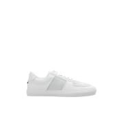 Witte sneakers met logo-patch Moncler , White , Heren