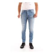 Slim Denim Jeans Haikure , Blue , Heren