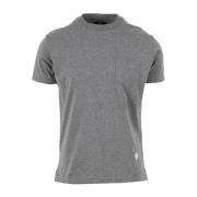 Tijdloos Grijs T-shirt met Contrasterend Logo Tagliatore , Gray , Here...