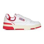 Witte Sneakers met Vetersluiting en Geperforeerde Neus Autry , White ,...