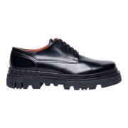 Leren platform Derby schoenen Santoni , Black , Heren