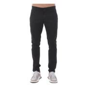 Zwarte Straight Broek Dondup , Black , Heren