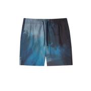Print Shorts met Kwaststreep PS By Paul Smith , Blue , Heren