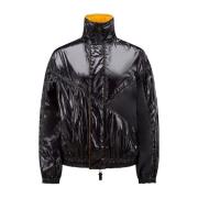 Zwarte donsjen met gerecyclede inzetstukken Moncler , Black , Dames