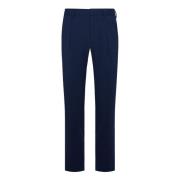 Aria Stretch Wollen Broek Boggi Milano , Blue , Heren