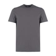 Grijze Katoenen T-Shirt Zanone , Gray , Heren