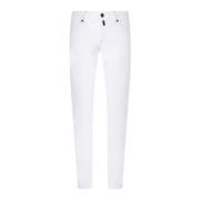 Ultra Dunne Katoenen Broek Kiton , White , Heren