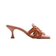 Heeled Mules March23 , Brown , Dames