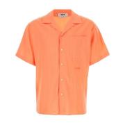 Short Sleeve Shirts Msgm , Orange , Heren