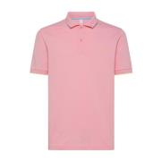 Polo Shirt met kleine kraag streep Sun68 , Pink , Heren