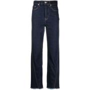 Frayed-edge Straight-leg Jeans Lanvin , Blue , Dames