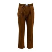 Cropped Trousers High , Brown , Dames