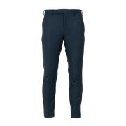 Blauwe Wollen Broek met Relaxte Pasvorm PT Torino , Blue , Heren