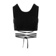 Sleeveless Tops A Paper Kid , Black , Dames