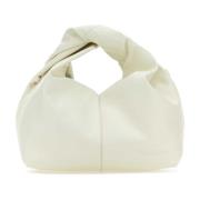 Elfenbeinleren Mini Twister Hobo Handtas JW Anderson , White , Dames