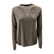 V-hals gebreide kleding Max Mara Studio , Gray , Dames