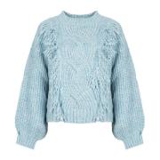 Stijlvolle franjesweater Silvian Heach , Blue , Dames