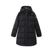 Zwarte Parka Jas met Water- en Windbestendigheid Woolrich , Black , Da...