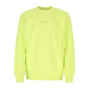 Fluo geel katoenen oversized sweatshirt 1017 Alyx 9SM , Yellow , Heren