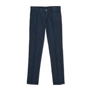 Italiaanse Navy Blue Slacks - Premium Kwaliteit Incotex , Blue , Heren