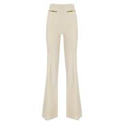 Wide Trousers Elisabetta Franchi , Beige , Dames