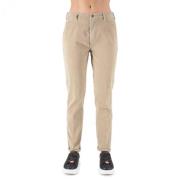 Beige Oxford Chino Broek Briana 40Weft , Beige , Dames