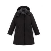 Dames Firth donzen trenchcoat met capuchon Woolrich , Black , Dames