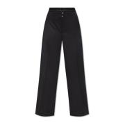 Broek met wijde pijpen MM6 Maison Margiela , Black , Dames