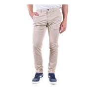 Stijlvolle Slim-Fit Broeken voor Heren Mason's , Beige , Heren