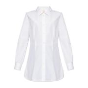 Katoenen shirt met logo Marni , White , Dames