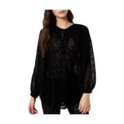 Velvet Devore Blouse Liu Jo , Black , Dames