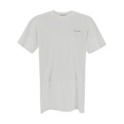 Klassiek Katoenen T-Shirt Marni , White , Heren