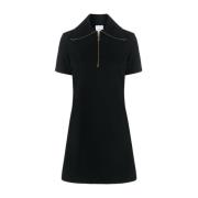 Zwarte jurk met korte mouwen en ritssluiting Patou , Black , Dames