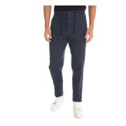 Joggingbroek met stalen knoopsluiting Kiton , Blue , Heren