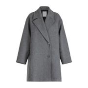 Single-Breasted Coats Pomandère , Gray , Dames