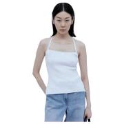 Ribgebreide Tanktop Courrèges , White , Dames