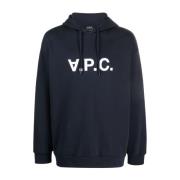 Heren Sweatshirt met Capuchon A.p.c. , Blue , Heren