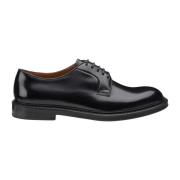 Zwarte leren veterschoenen Doucal's , Black , Heren