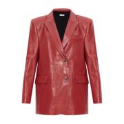 ‘Greenock’ leren blazer The Mannei , Red , Dames