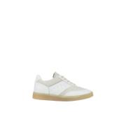 Replica Leren Sneaker met Suède Inzetstukken MM6 Maison Margiela , Whi...