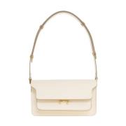 Leren schoudertas Trunk Marni , Beige , Dames