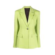 Opvallende Groene Blazer met Puntige Revers The Attico , Green , Dames