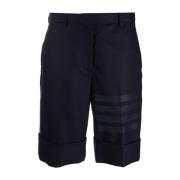 Blauwe Bermuda Shorts van Wolmix met Gestreepte Details Thom Browne , ...