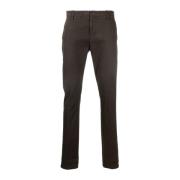 Bruine Straight-Leg Broek Dondup , Brown , Heren