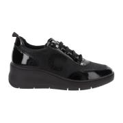 Leren en Stoffen Dames Sneakers Cinzia Soft , Black , Dames
