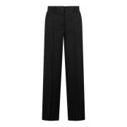 Stretch wollen twill broek P.a.r.o.s.h. , Black , Dames