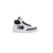 Witte en Zwarte Star High Sneakers 2Star , White , Dames