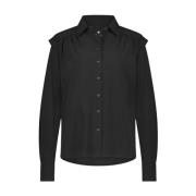 Stijlvolle Zwarte Technische Jersey Blouse Jane Lushka , Black , Dames