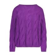 Silva Tegel Gebreide Trui | Paars Jane Lushka , Purple , Dames